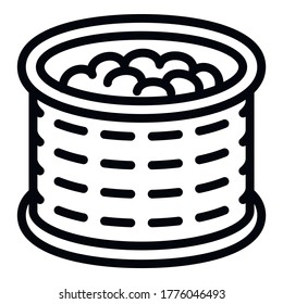 Peanut tin can icon. Outline peanut tin can vector icon for web design isolated on white background
