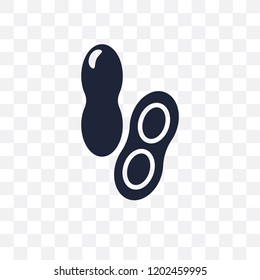 Peanut transparent icon. Peanut symbol design from Fruit and vegetables collection. Simple element vector illustration on transparent background.
