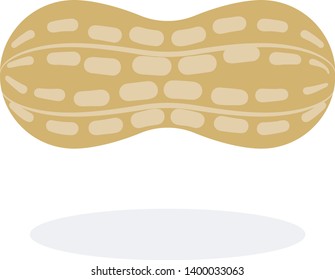 Peanut vector clipart. Logo design element.