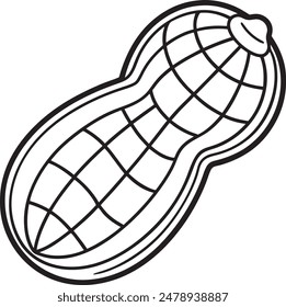 Peanut Vector for Coloring Pages for Kids