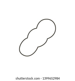 Peanut vector icon. Simple element illustration from food concept. Peanut vector icon. Drink concept vector illustration. on white background