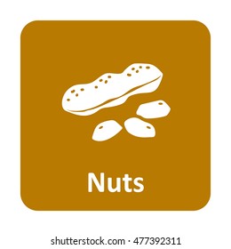 Peanut vector icon for web and print