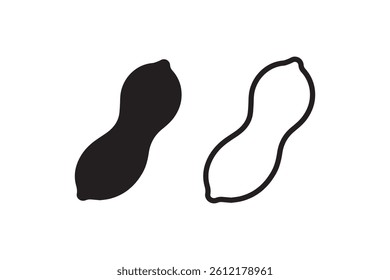 Peanut vector illustration on white background