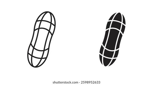 Peanut vector line icon illustration collection.