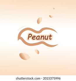 Peanut vector logo. icon food vector natural branding symbol design illustration peanut