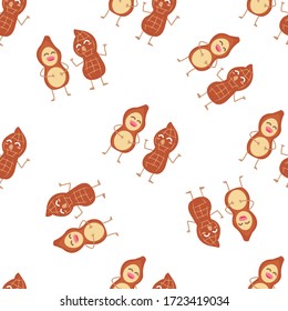 Peanut Vegetable Seamless Pattern would be perfect for fabric, textile, gift wrap, wallpaper, surface designer, background, backdrop, and ornament.