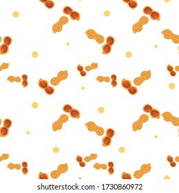 Peanut Vegetable Seamless Pattern would be perfect for fabric, textile, gift wrap, wallpaper, surface designer, background, backdrop, and ornament.