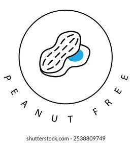 Peanut-Free Eco Vector Icon Design