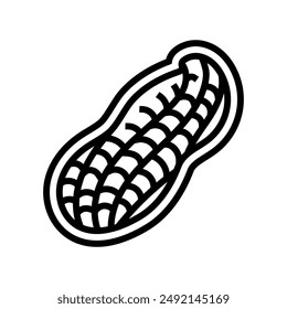 peanuts allergen free product food line icon vector. peanuts allergen free product food sign. isolated contour symbol black illustration