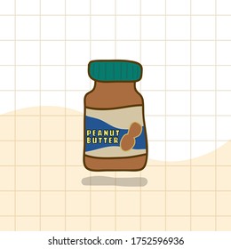 Peanuts butter vector illustration cartoon style
