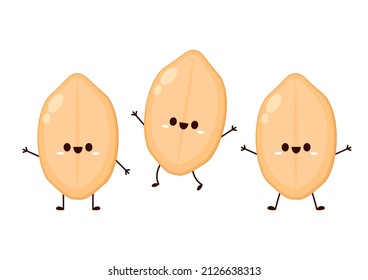 Peanuts character design. Peanuts on white background.