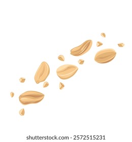 Peanuts. For design projects, food packaging, advertising, or creating educational materials, ideal for use in food-related branding, health-conscious products, or culinary-themed artwork.