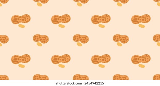 Peanuts  fillet texture, Peanuts  pattern. Vector background with stripes Peanuts 