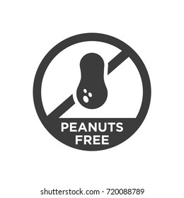 Peanuts free icon. Vector illustration.