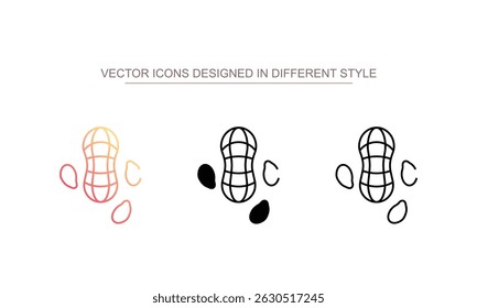 Peanuts icon design with white background stock illustration