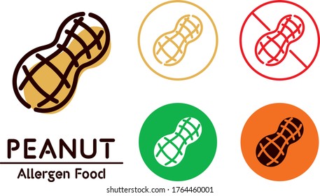 Peanuts icon / food allergy, allergen