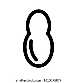 peanuts icon isolated sign symbol vector illustration - high quality black style vector icons
