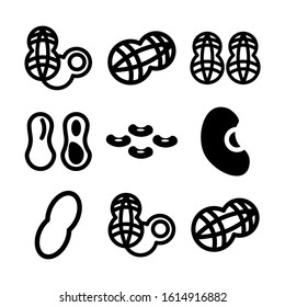 peanuts icon isolated sign symbol vector illustration - Collection of high quality black style vector icons
