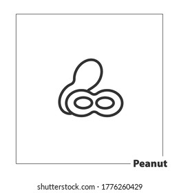 Peanuts isolated line icon for web and mobile