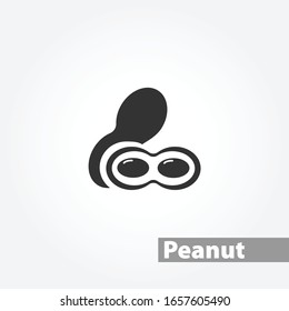 Peanuts isolated minimalistic vector icon