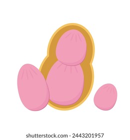 Peanuts isolated on white background. Icon vector illustration. Peanuts vector.