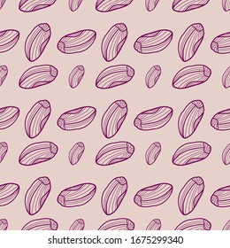 Peanuts pattern, illustration, vector on white background.