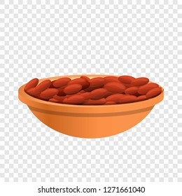 Peanuts plate icon. Cartoon of peanuts plate vector icon for web design for web design