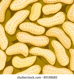 peanuts in pod seamless background