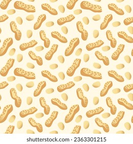 Peanuts are a seamless pattern. Perfect for various projects like textiles, paper crafts, and more. vector