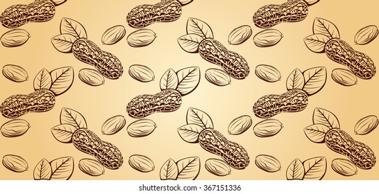 Peanuts. Seamless texture.