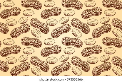 Peanuts seamless texture