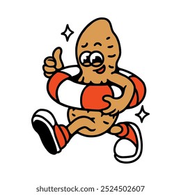 PEANUTS SWIM RING CARTOON CHARACTER VECTOR ILLUSTRATION