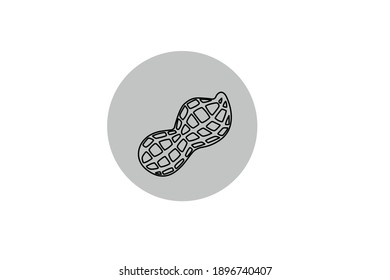 Peanuts thin line design icon