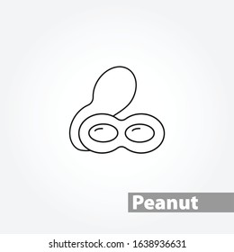 Peanuts thin line vector icon
