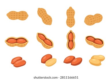 peanuts vector logo isolated on white background.	