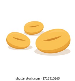 Peanuts vector. Peanuts on white background.