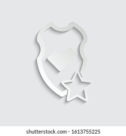Peaper protect icon. secure   icon. Shield  sign vector