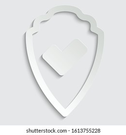 Peaper protect icon. secure   icon. Shield  sign vector