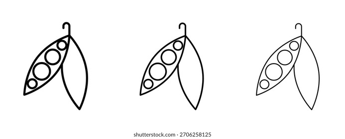 Peapod icon linear style sign for mobile concept and web design.