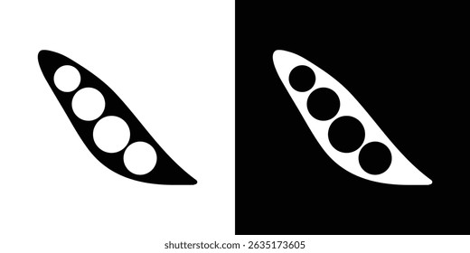 Peapod icon in solid flat trendy design style.