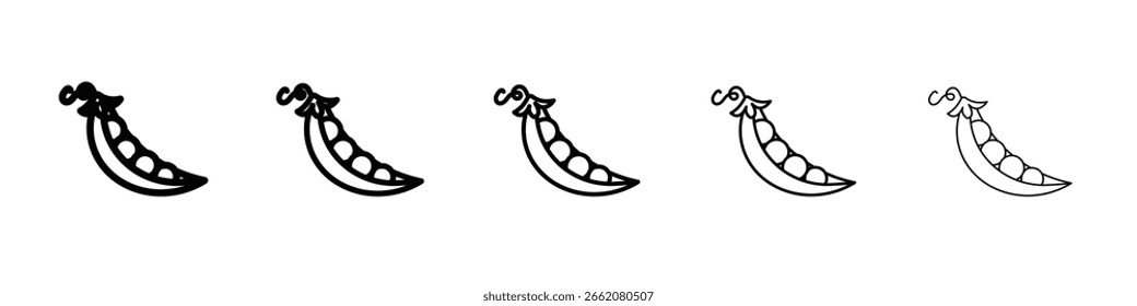 Peapod icon Symbol concept for web design.simple line vector icon. logo illustration.