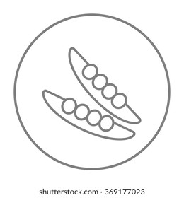 Peapod line icon.