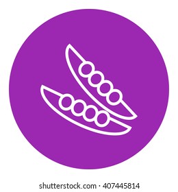 Peapod line icon.