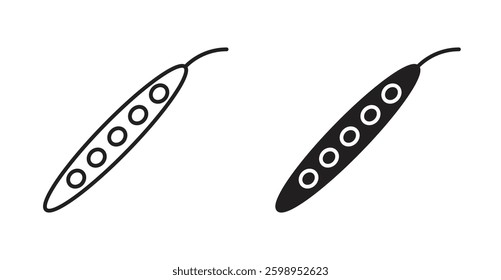 Peapod vector line icon illustration collection.