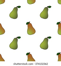 Pear abstract, seamless pattern, EPS10 - vector graphics. 