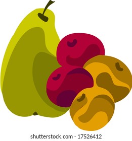 Pear and apple