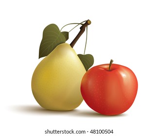 pear and apple