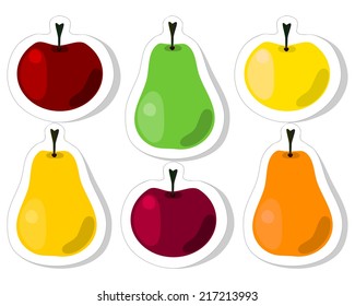 Pear apple stickers