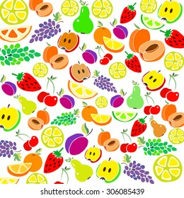 pear apple vector lemon design set background