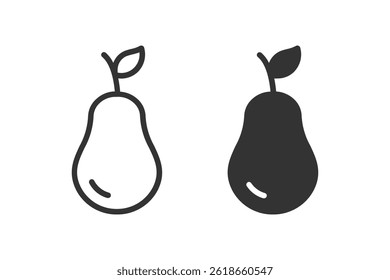 Pear or avocado. Perfect for use in food-related designs, healthy eating themes, or general design elements. Suitable for a variety of applications